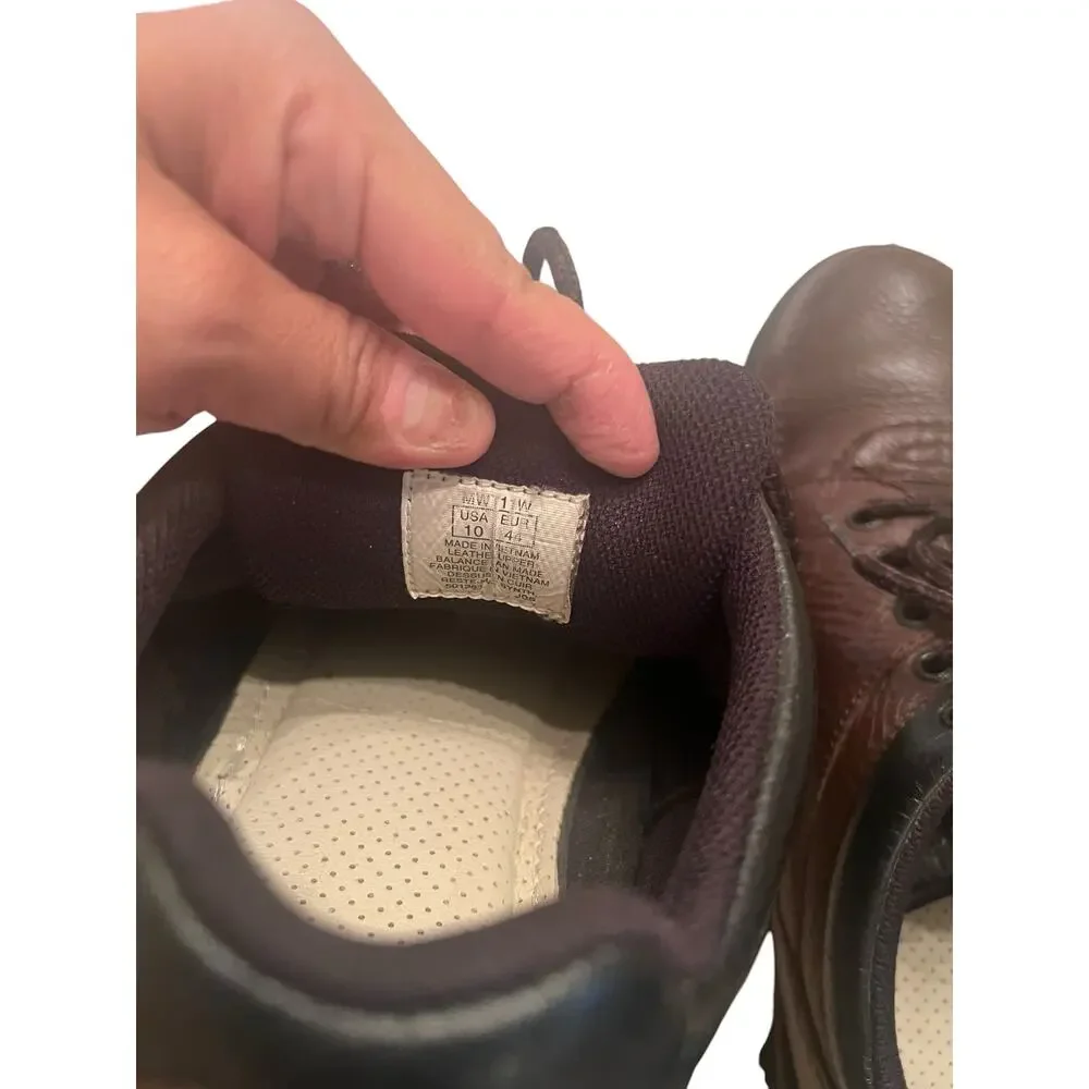 Rockport Men's 10 Brown Leather World Tour Lace Classic Comfort Oxford Sneakers